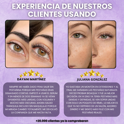 Bioaqua©: El Despertar del Crecimiento de Pestañas y Cejas