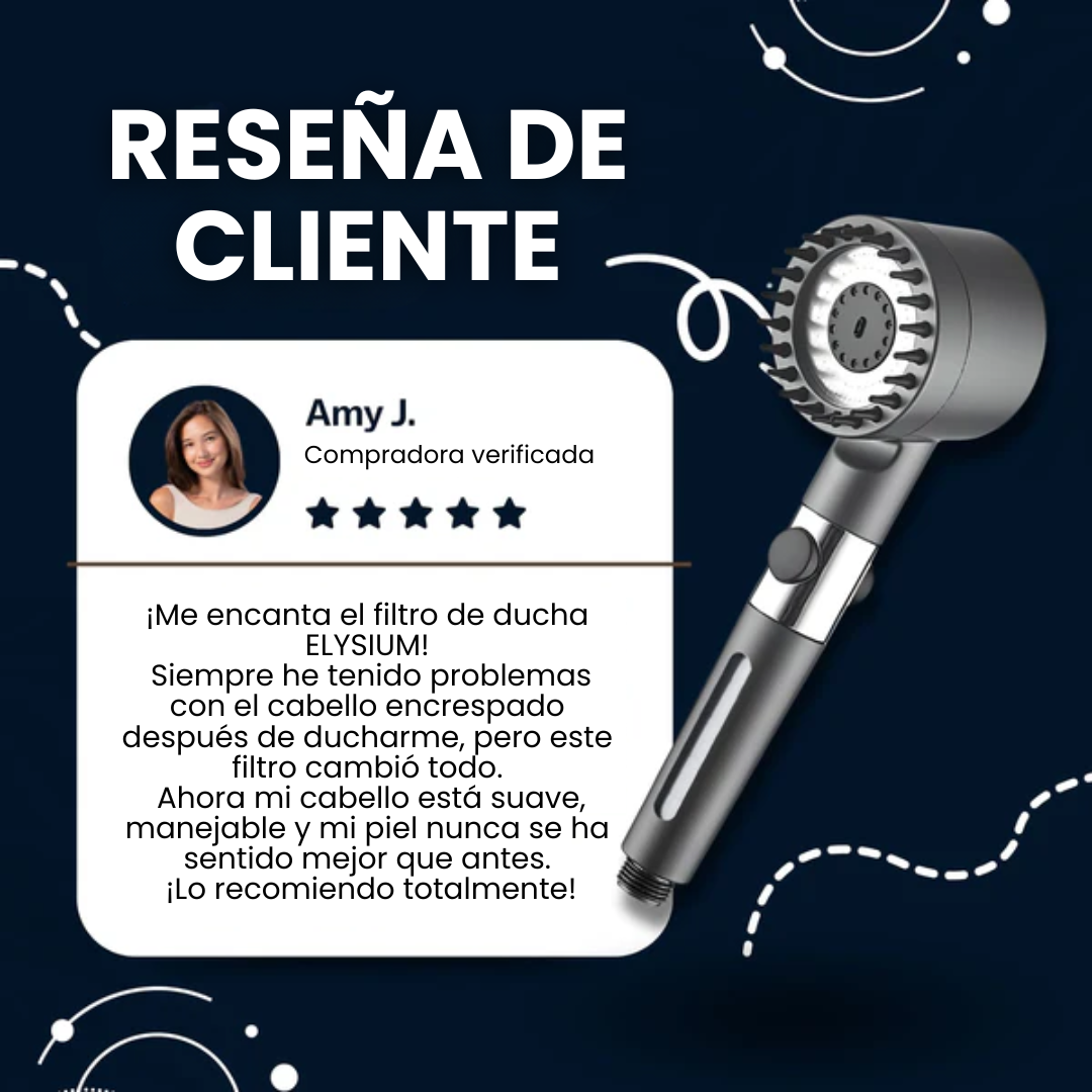 Elysium™  Cabeza de ducha con filtro 2x1