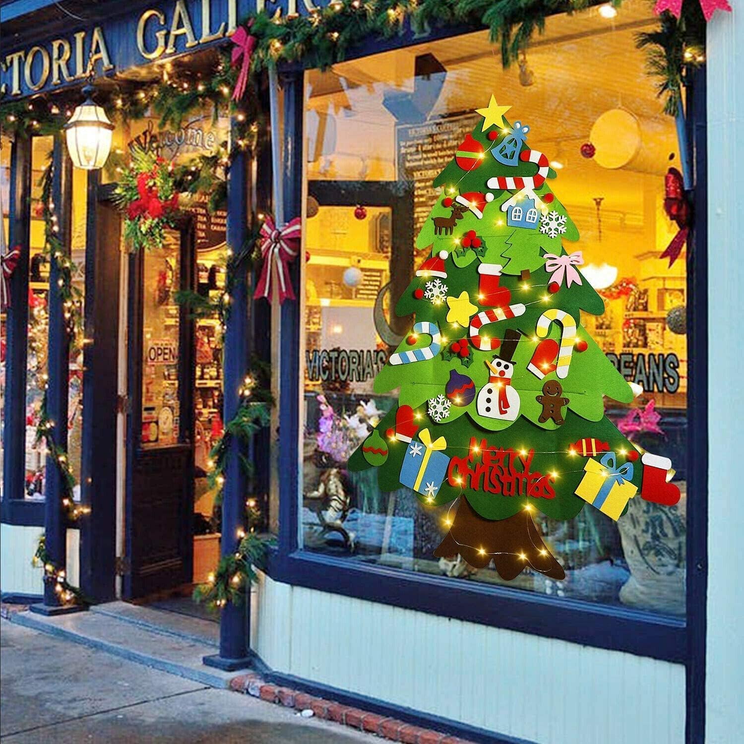 Árbol de Navidad de Fieltro + Luces Gratis